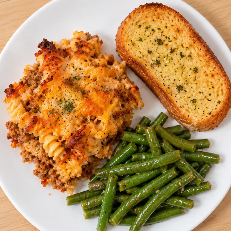 Spiral Lasagna Bake, cooked and plated